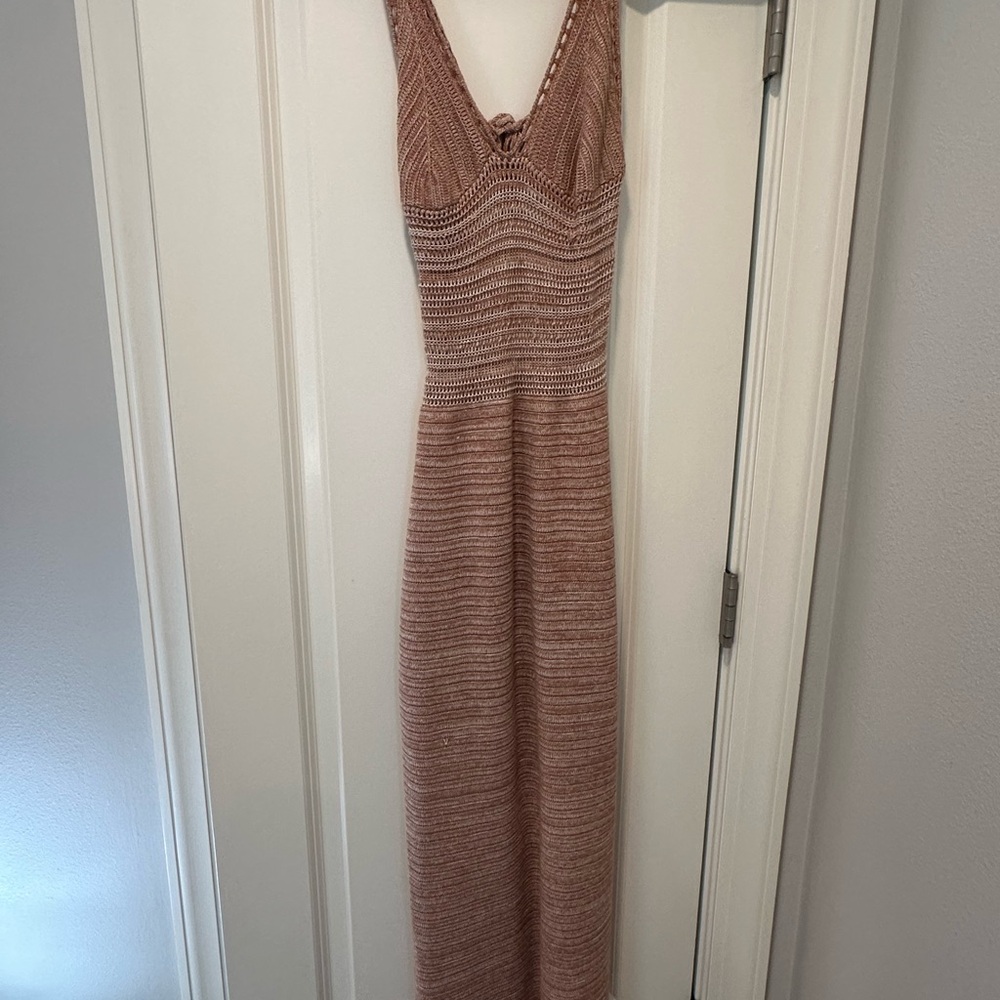 Torn by Ronny Kobo Striped Knit Maxi Dress